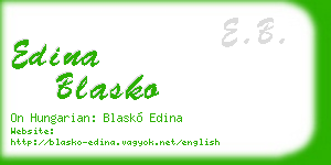 edina blasko business card